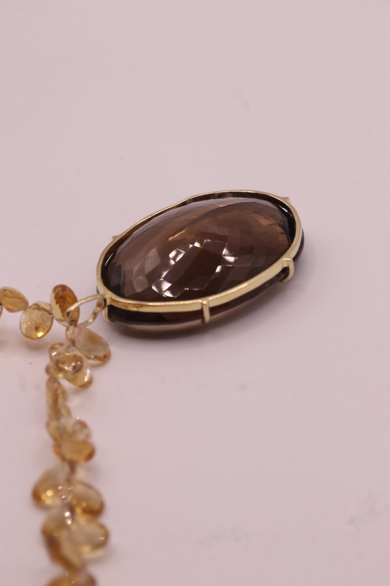 Debut | Necklace | Black Quartz, Citrine, 14K Gold Filled