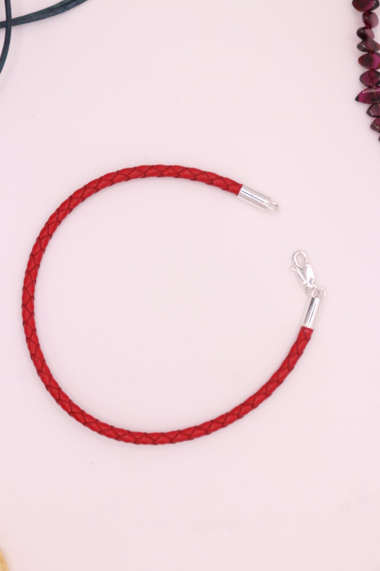 Rouge Héritage | Bracelet | 925 Silver, Red Leather.
