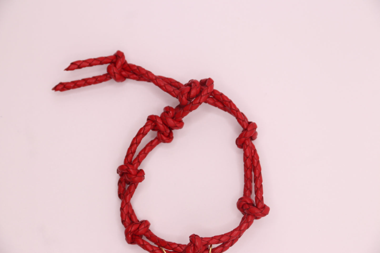 Artisan Lucky Fish | Bracelet| 14k Gold Filled, Red Leather.